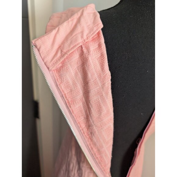 Vintage 60's Handmade Pink Textured Sleeveless Square Neck Maxi Dress - Picture 4 of 8